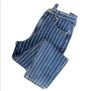 American Eagle Striped Mom Jean
